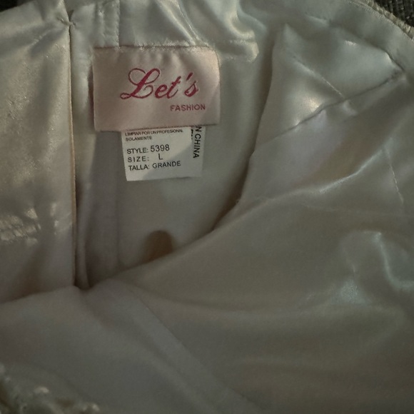 Gorgeous cream sequins PROM dress. - Picture 3 of 3